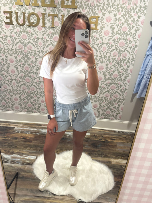 coastal striped shorts