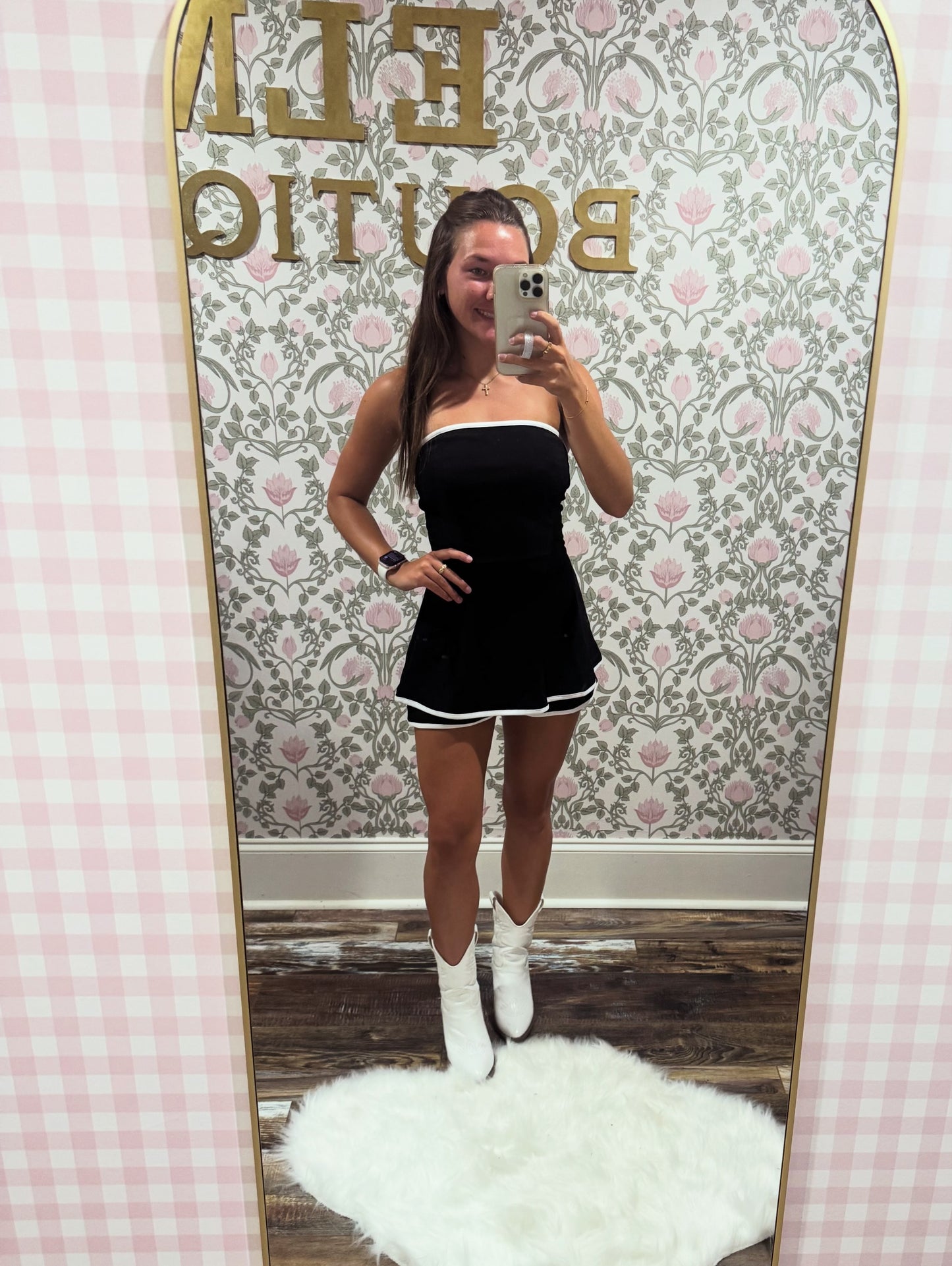 Black&white gameday romper