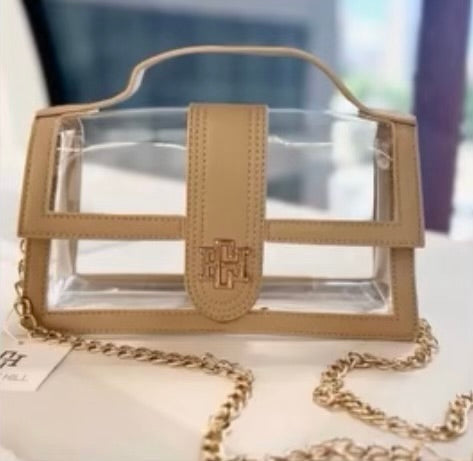 nude clear purse