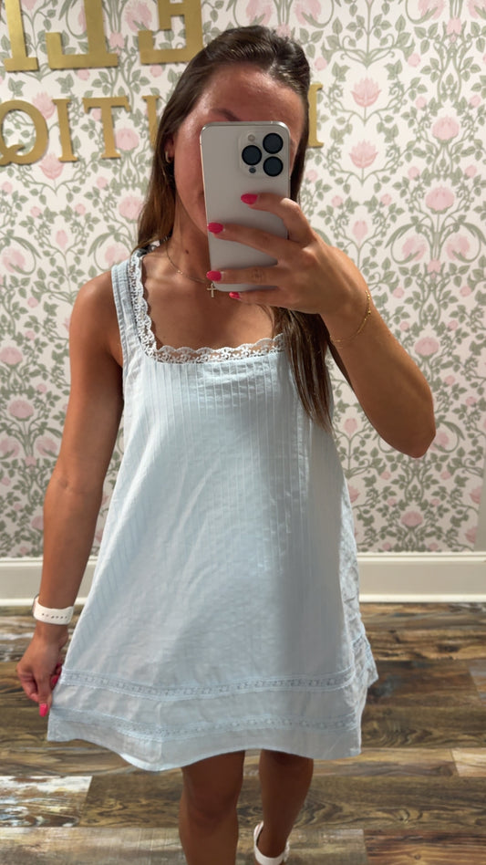 Baby blue lace dress