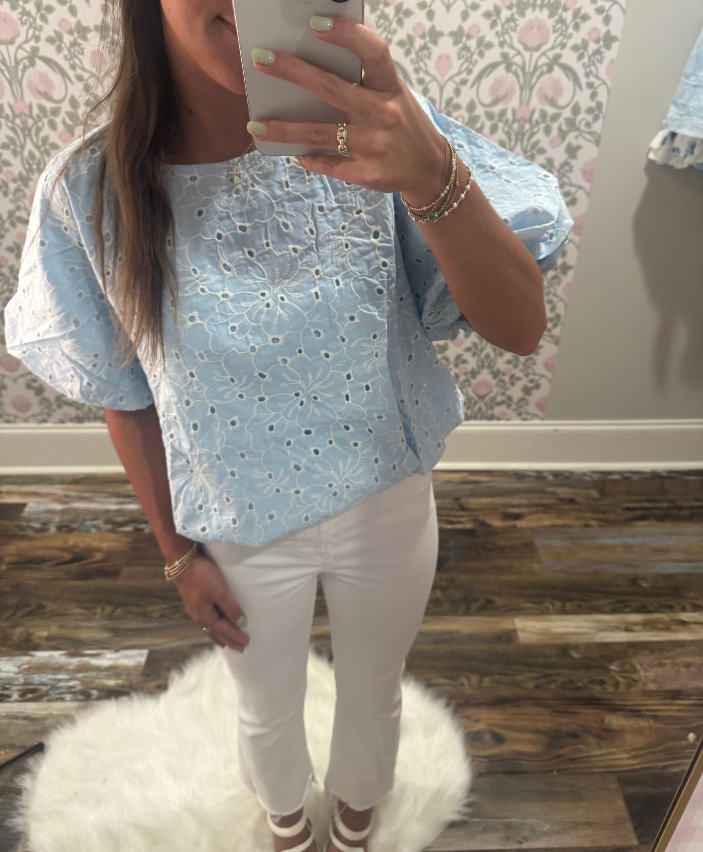 Baby blue blouse