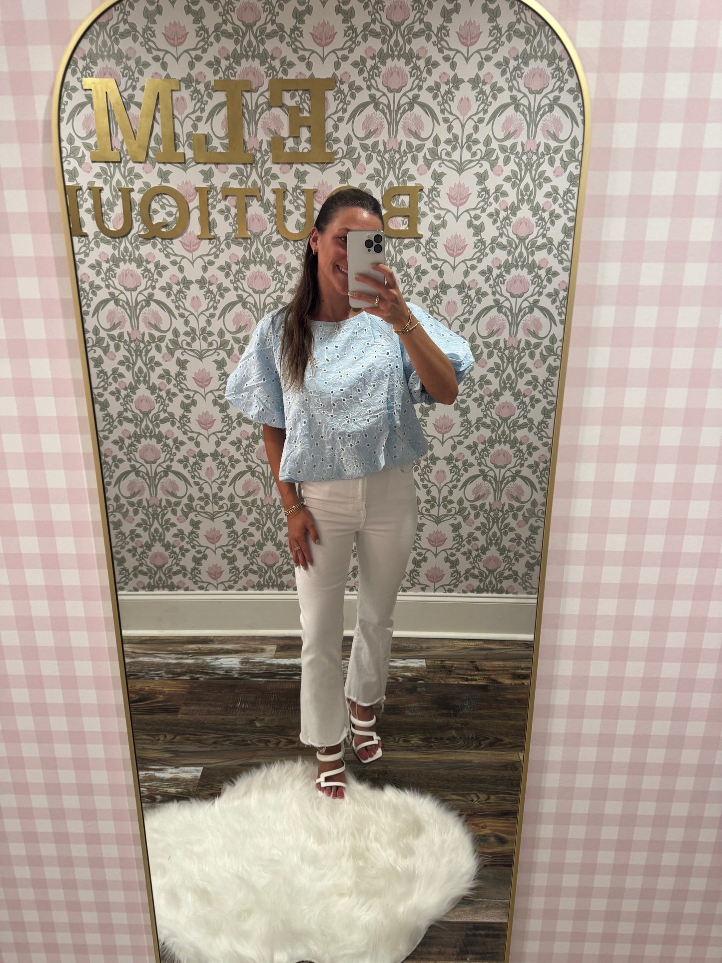 Baby blue blouse