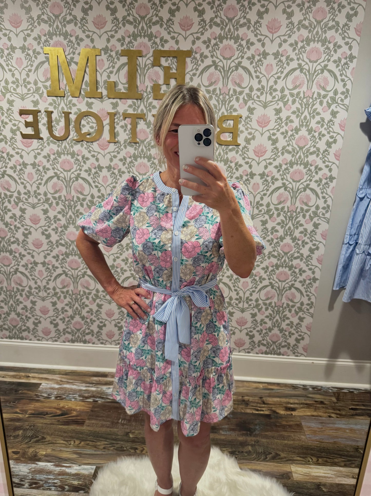 Floral tie dress