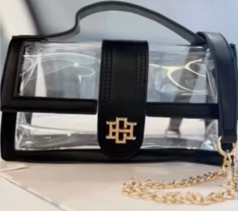 black clear purse