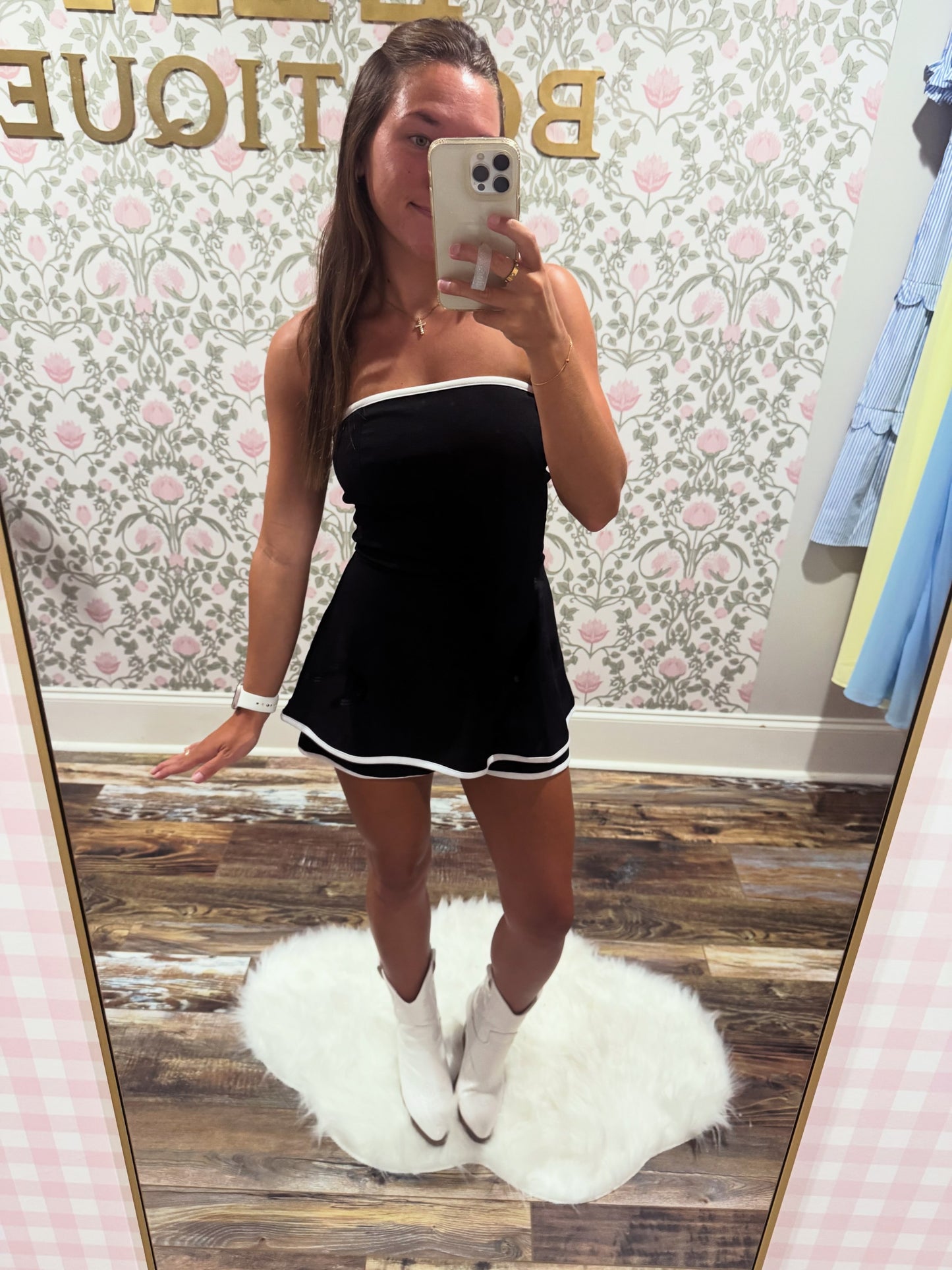Black&white gameday romper