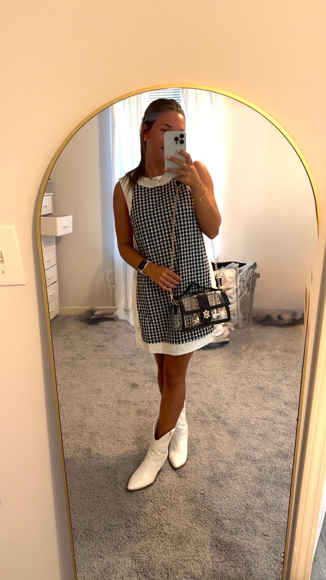 black clear purse