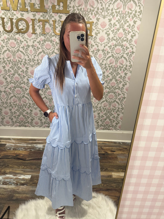 Striped maxi dress